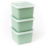 DBP Alaska Diepvriesdozen Vierkant 0.75L 3 Stuks Mintgroen