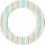 Duni Papieren Borden Stripes 22 cm 10 Stuks