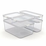 Rotho Cauma Set Koelkastorganizer 4.65L + 2L + 1.15L + 2x 1.2L Transparant