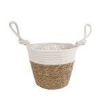 Rieten Plantenmand Blois 20x14x30 cm Naturel/Wit
