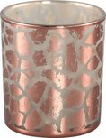 PMTD Windlicht Desiree Giraffeprint Roze 8 Cm