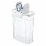 Rotho CLIC &amp; LOCK Bewaar- en Strooidoos 1.5L Wit/Transparant