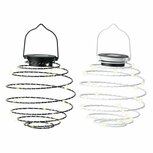 Lumineo Solar LEd Hanglamp 16 cm IJzerdraad/Zwart/Wit