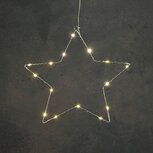 Lumineo LED Ster 20 LEDs 45 cm Warm Wit Licht Zilver