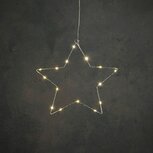 LED Ster 34 cm 15 LEDs Warm Wit Licht Zilver