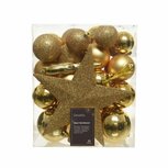 Decoris Kerstballen Mat/Glas/Glitter 33 Stuks Goud