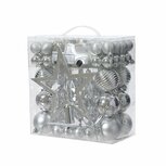 Decoris Kerstboom Decoratie 67-delig Zilver