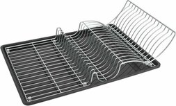 Metaltex Afdruiprek Wingtex 51x31 Cm Antraciet/zilver 2-delig