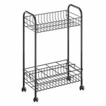 Metaltex Belino Lava Trolly + Flessenhouder 23x41x63 Zwart