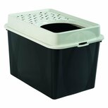 Rotho Eco Berty Kattenbak met Boveningang Zwart/Zand