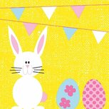 Duni servetten Bunny &amp; Eggs 3-laags 33x33