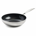 GreenPan Geneva Wokpan 28 cm RVS/Zwart