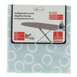 Daily Home Strijkhoes Basic L 127x42 cm Katoen/Schuim/Lichtblauw/Wit