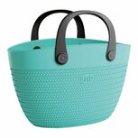 Linda Bag Beach 50x41 cm Turquoise/Zwart