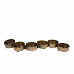 Metalen Theelichthouder 33x4x2 cm Goud