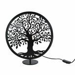 Tafellamp Levensboom Rond 34x13x37 cm Zwart/Metaal