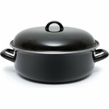 CasaLupo Emaille Braadpan 22 cm Zwart