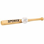 SportX Honkbal Houten Knuppel + Bal
