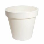 Plastic Bloempot Ek Rond 25 cm Wit