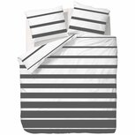 Ten Cate Dekbedovertrek Celia 240x200/220 cm Antraciet/Wit/Katoen