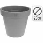 Ecken &amp; Kanten Bloempot 20x18 cm Plastic/Grijs