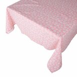 Linen&amp;More Daisy Flowers Tafelkleed 140x250 cm Roze/Katoen