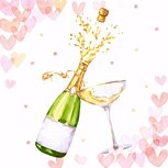3-Laags Papieren Servetten Hearts Bubbles 33x33 cm 20 Stuks