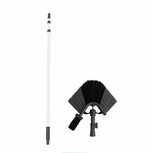 Clean Home Driehoekige Bezem met Telescopische Steel Zwart/Wit