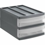 Rotho SYSTEMIX Design Ladekast met 2 Lades 39.5x25.5x20.3 cm Antraciet