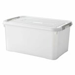 Curver Handy+ Opbergbox 50L Transparant/Grijs/Wit
