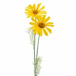 Kunstbloem Madeliefje 56 cm Geel/Zijde
