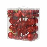 Decoris Kerstboom Decoratie 67-delig Rood