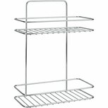 Metaltex Badkamerrek Vacu&uuml;m Fixatie 2-Lagen 26x13x35 cm Chromelook