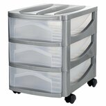 Bama Big Hobby Ladesysteem met 3 Laden 30x30x40 cm Zilver/Wit