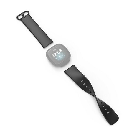 Hama Polsband Voor Fitbit Versa3/Sense Polsband Universeel Zwart