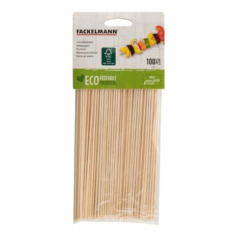 Fackelmann Houten Sat&eacute;stokjes 20 cm 100 Stuks