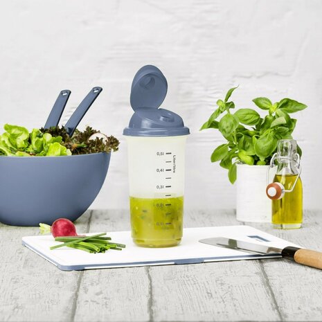 Rotho RONDO Shaker 0.6L Horizon Blauw/Transparant