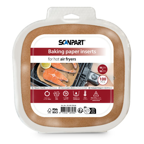 Scanpart Airfryer Filter 16x16 cm 100 Stuks