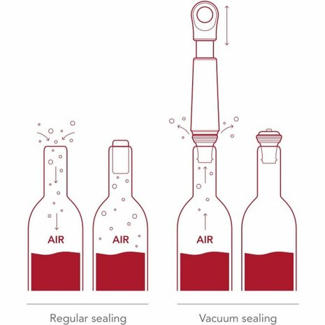 Vacuvin Wijnstopper Grafiet