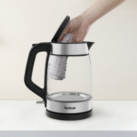 Tefal KI6058 Glazen Waterkoker 1.7L 2200W Zwart/RVS
