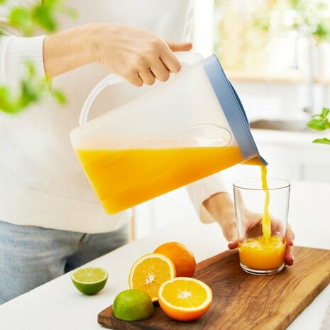 Rotho Schenkkan Koelkast 20x10x26 cm 2L Horizon Blauw/Transparant