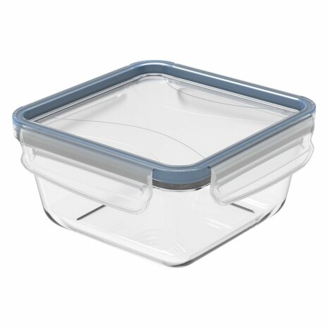 Rotho Clic &amp; Lock Koelkast Bewaardoos 0.75L Horizon Blauw/Transparant/Glas