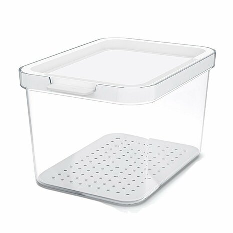 Rotho CAUMA Koelkastorganizer 13.6x18.4x11.3 cm 2.15L Wit/Transparant