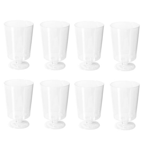 Duni Plastic Wijnglazen 15.7 cl 8 Stuks Transparant