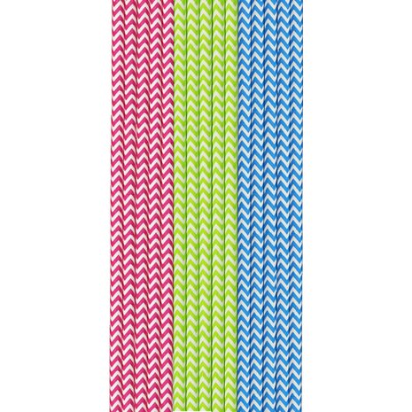 Duni Papieren Rietjes 50 Stuks Rood/Groen/Blauw