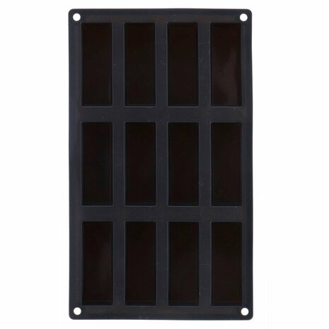 Patisse Mini Cakevorm 12 Vaks 29x17 cm Zwart/Siliconen