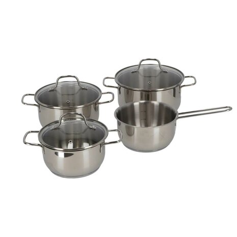 Daily Home Pannenset 7-delig RVS/Glas