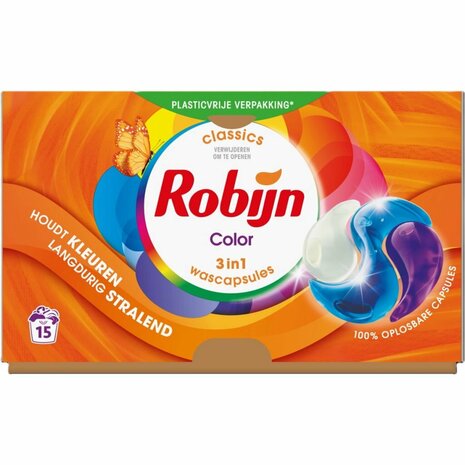 Robijn 3in1 Color Wascapsules 15 Stuks