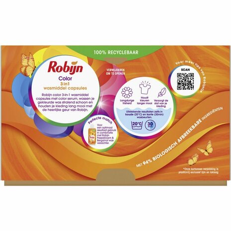 Robijn 3in1 Color Wascapsules 15 Stuks
