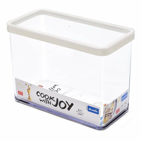 Rotho LOFT Bewaardoos 20x10x14.2 cm 2.1L Wit/Transparant